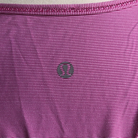 Lululemon Athletic Tank Top Size 12 pink striped - Picture 5 of 6